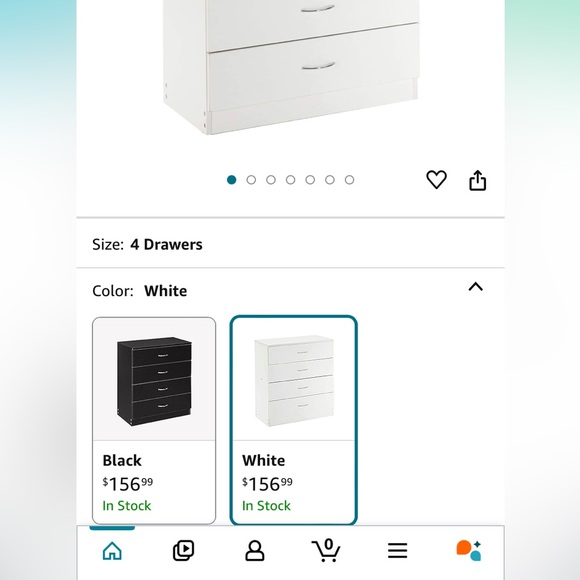 White 4 drawer dresser - Picture 3 of 3